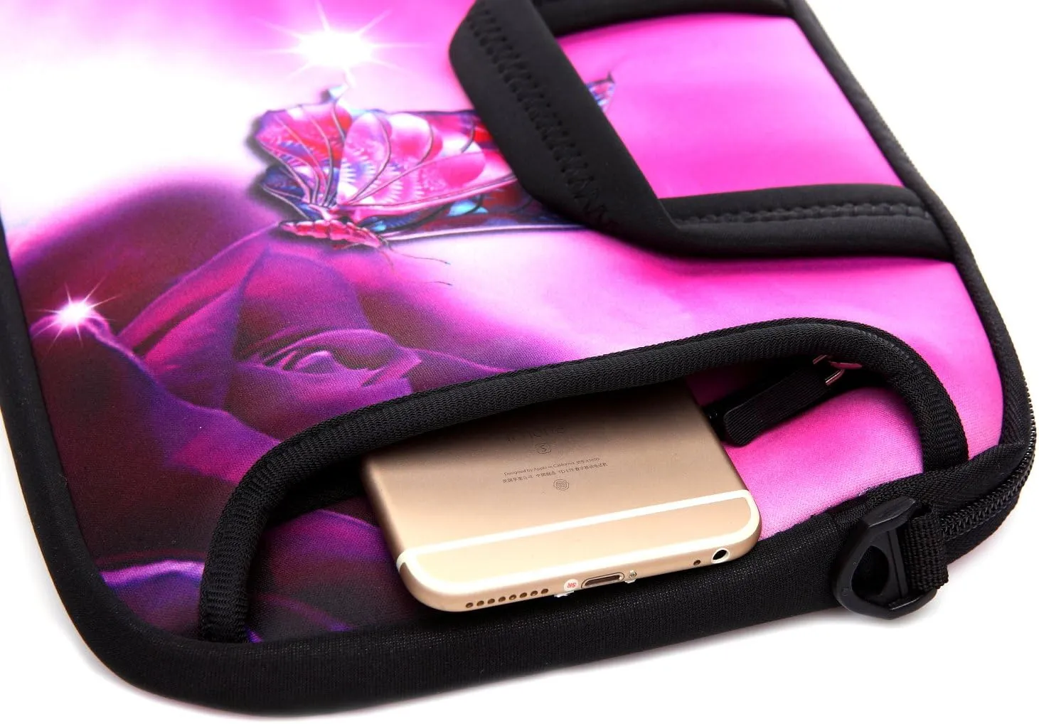 10-Inch Laptop Shoulder Bag Sleeve Case with padded handle for 9.6” 9.7" 10" 10.1" 10.5" Ipad/Netbook/Tablet/Reader (Butterfly)