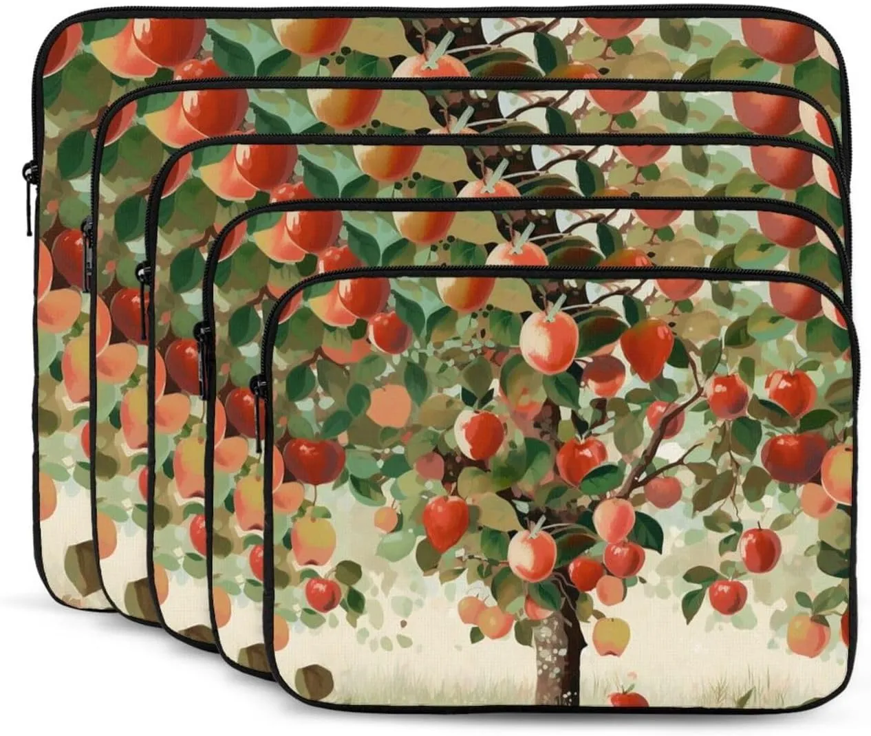 10 Inch Laptop Sleeve Bag Waterproof Shockproof Laptop Case Bag Fruit Under The Tree Computer Skin Bags Lightweight Tablet Carrying Case
