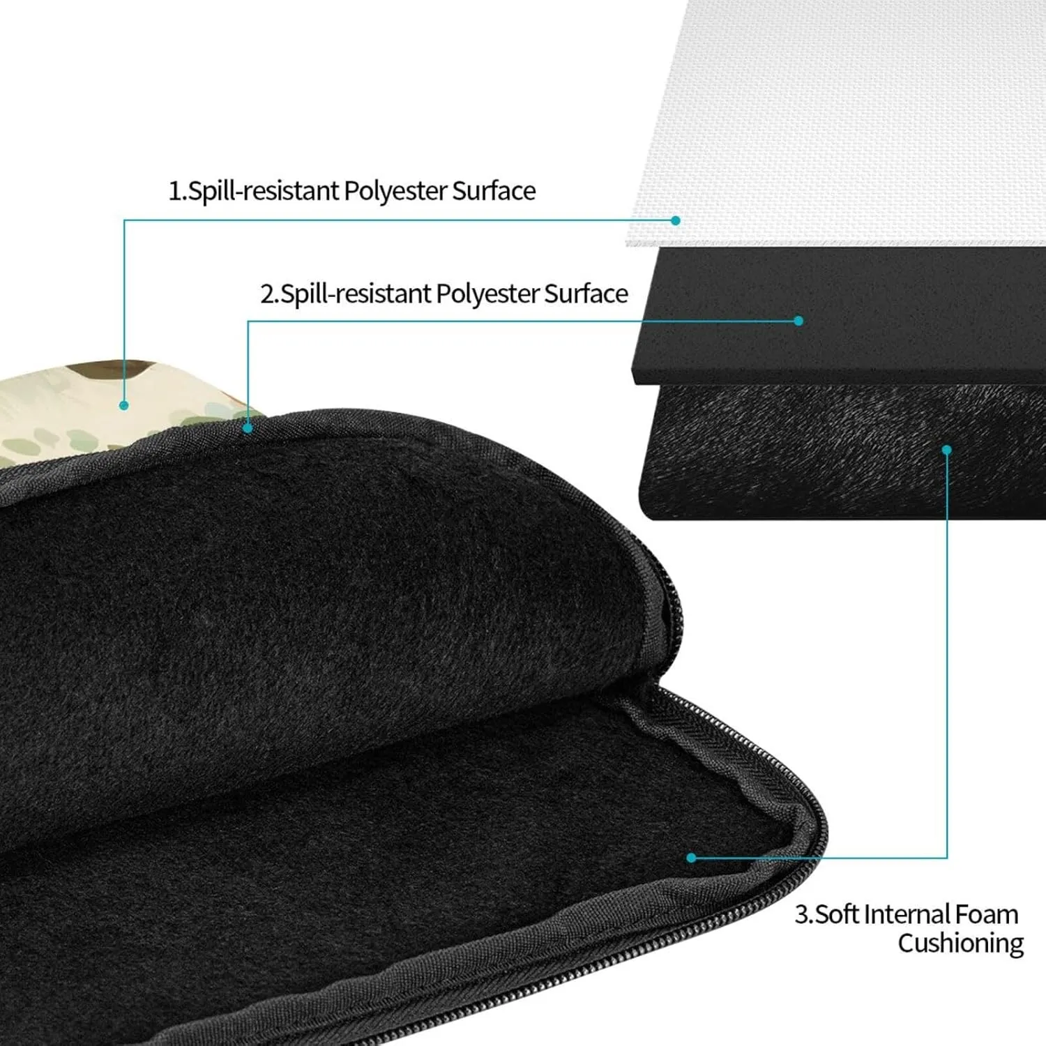 10 Inch Laptop Sleeve Bag Waterproof Shockproof Laptop Case Bag Fruit Under The Tree Computer Skin Bags Lightweight Tablet Carrying Case