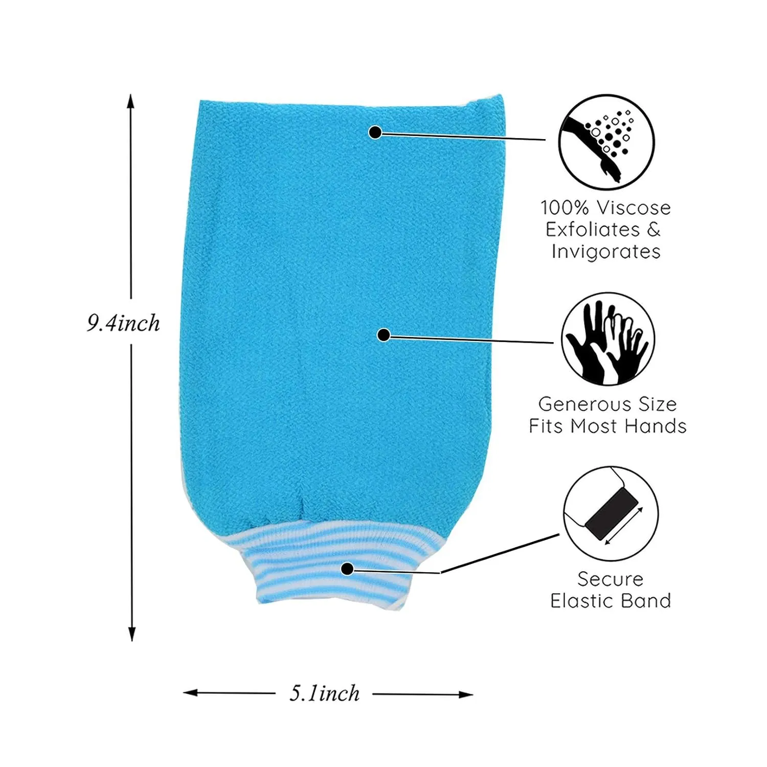 10 PACK Exfoliating Bath Gloves for Men Women Exfoliator Scrub Towel Removing Dead Skin Hammam Shower Mitt - PINK