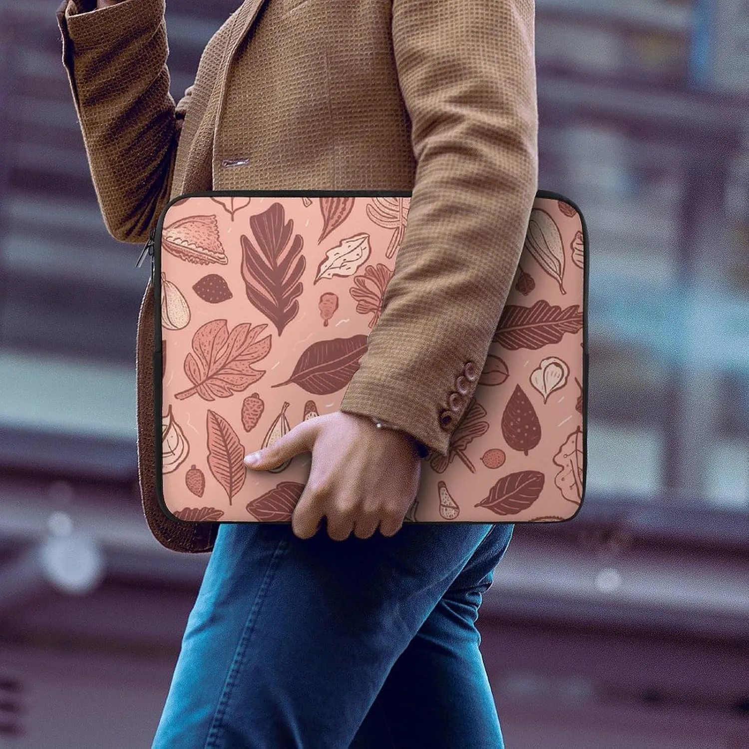 10inch Laptop Sleeve Bag Acorn Leaf Pattern Laptop Bag for Men Women Sleeve Water Resistant Computer Case Computer Carrying Bag