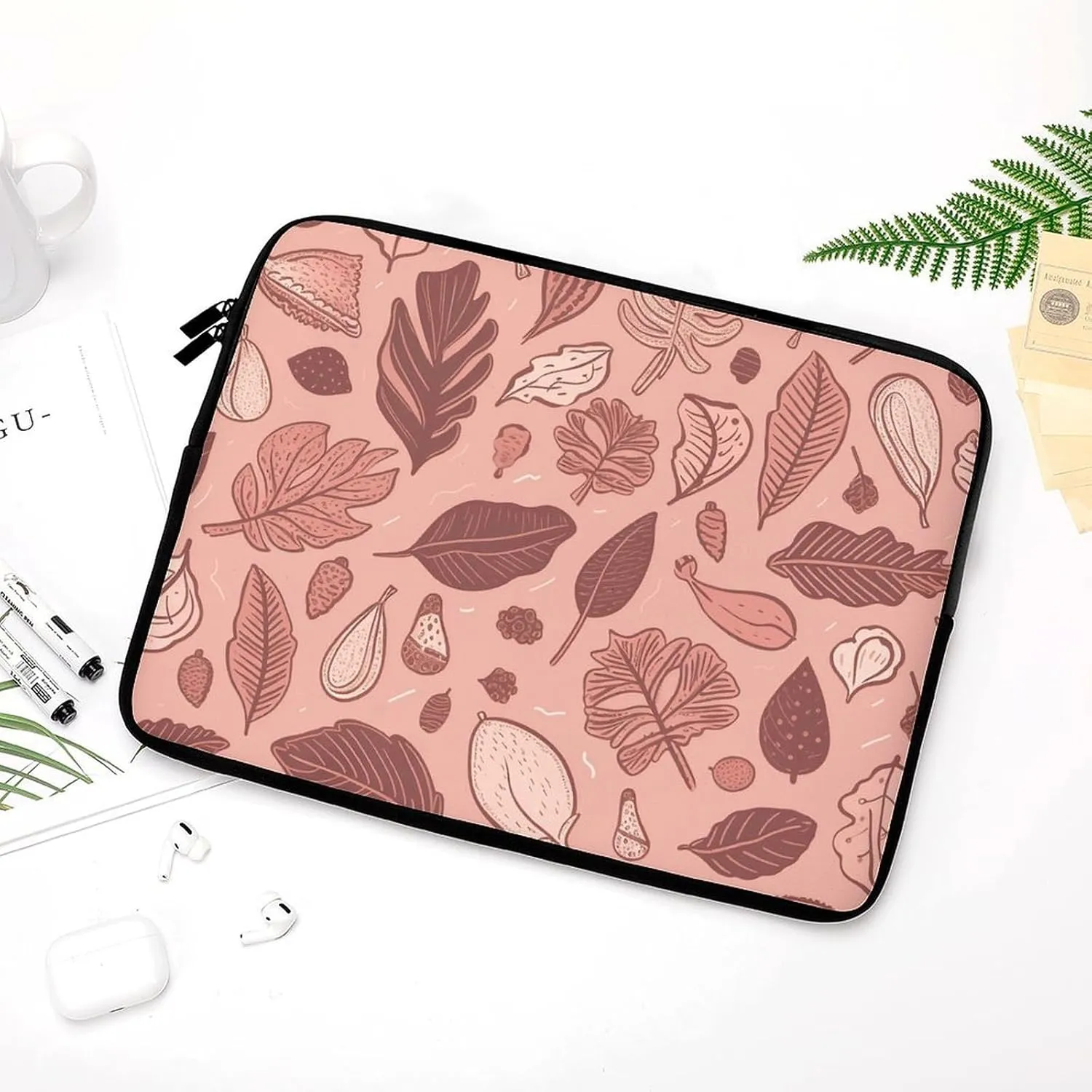 10inch Laptop Sleeve Bag Acorn Leaf Pattern Laptop Bag for Men Women Sleeve Water Resistant Computer Case Computer Carrying Bag