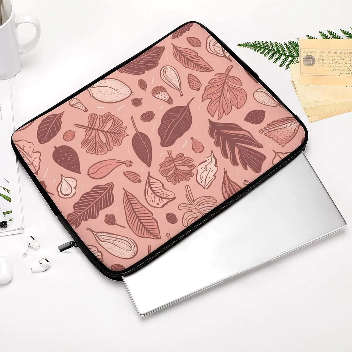 10inch Laptop Sleeve Bag Acorn Leaf Pattern Laptop Bag for Men Women Sleeve Water Resistant Computer Case Computer Carrying Bag