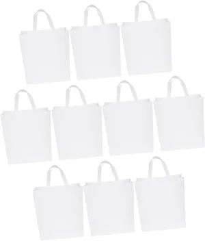 10pcs Reusable Grocery Bag Portable Nonwoven Storage Bags Machine Washable Capacity for Everyday Use