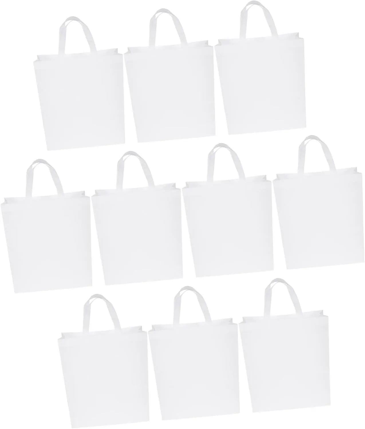 10pcs Reusable Grocery Bag Portable Nonwoven Storage Bags Machine Washable Capacity for Everyday Use