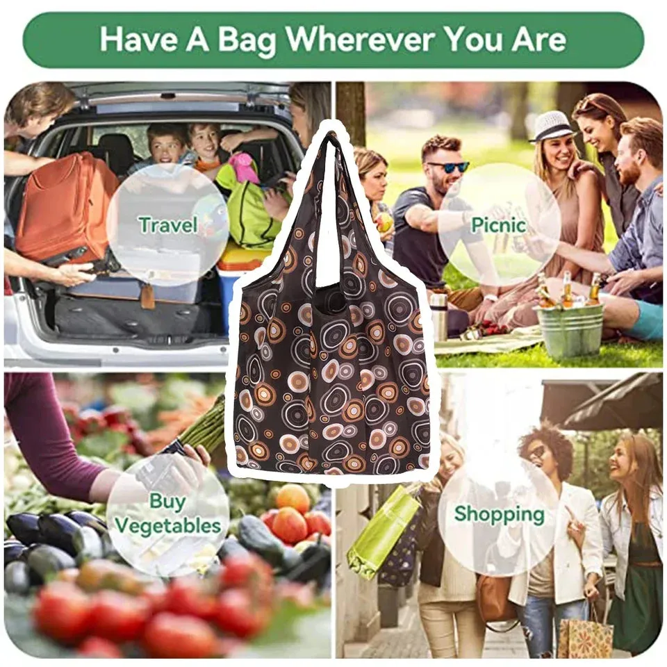 10Pcs Waterproof Capacity Shopping Bags Foldable Grocery Bags SetHandle Design ReusableTote Bags Eco-Friendly for Grocery