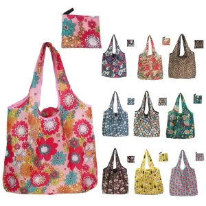 10Pcs Waterproof Capacity Shopping Bags Foldable Grocery Bags SetHandle Design ReusableTote Bags Eco-Friendly for Grocery