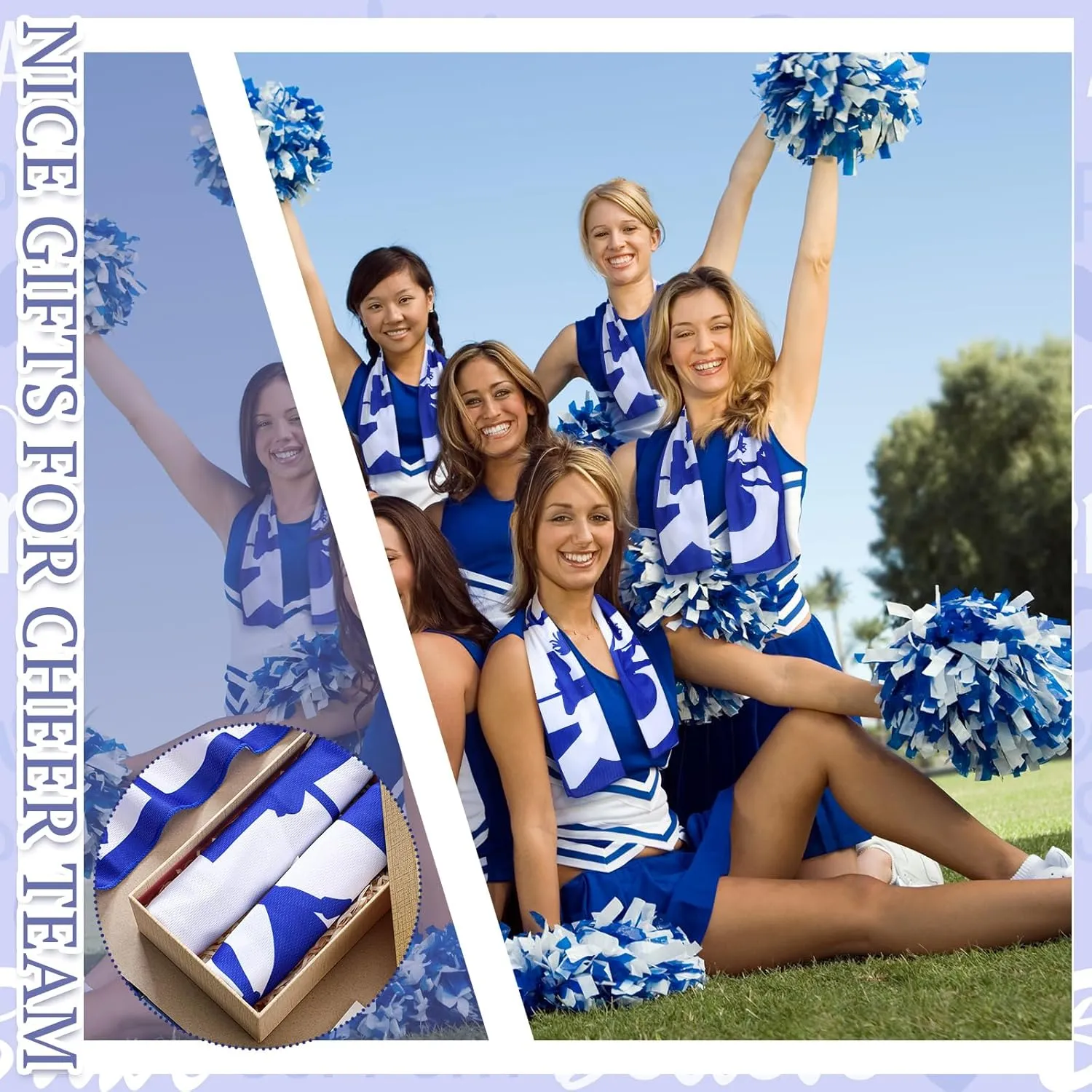 12 Pack Cheerleader Cooling Towel Cheer Gifts Bulk for Team Cheer Sports Towels with Bags 40" x 12" Breathable Chilly Towel Microfiber Towel for Cheer Sport Team Gift