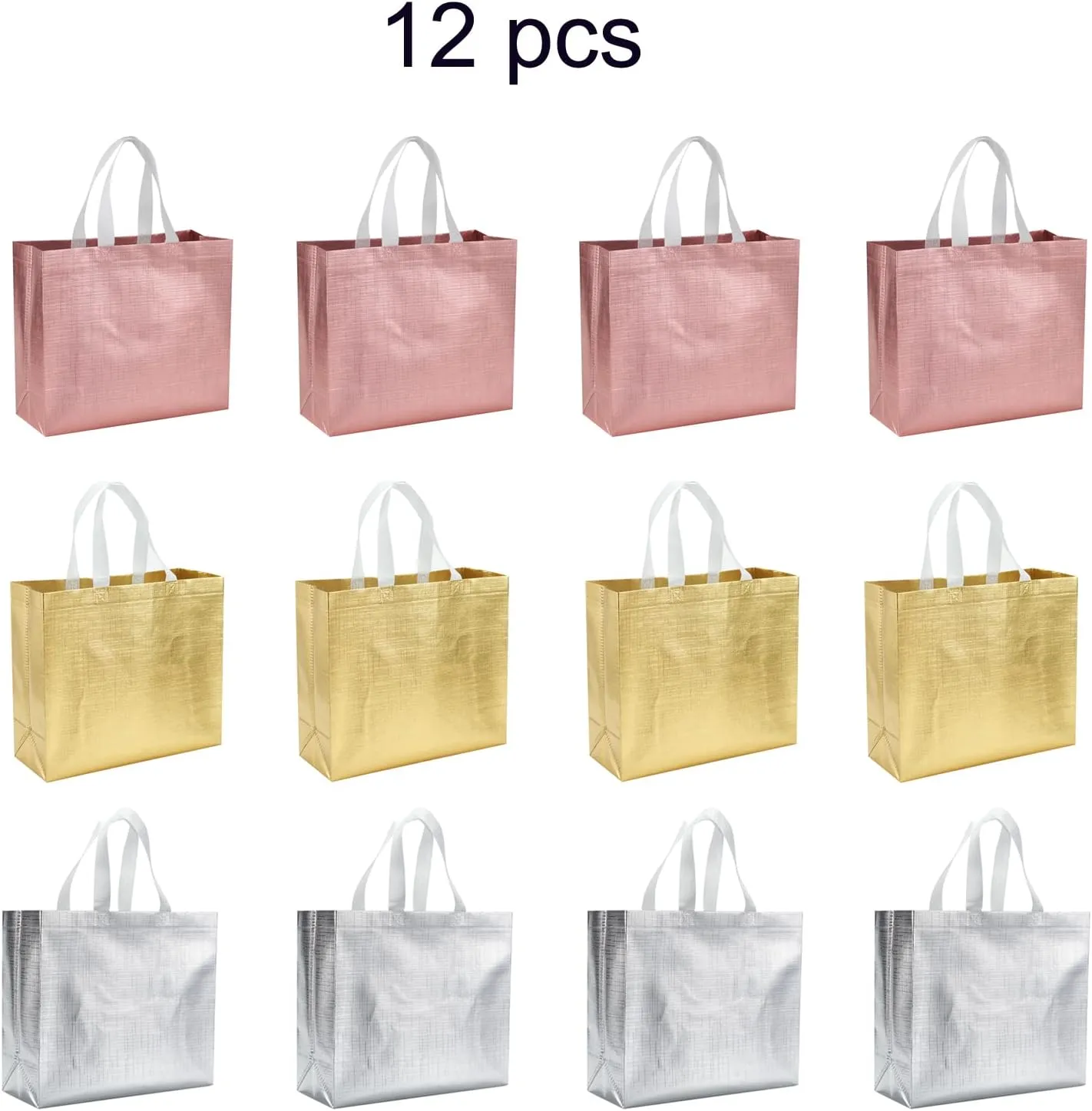 12 Pcs Present Gift Bags Reusable Gift Bag for Party Wedding