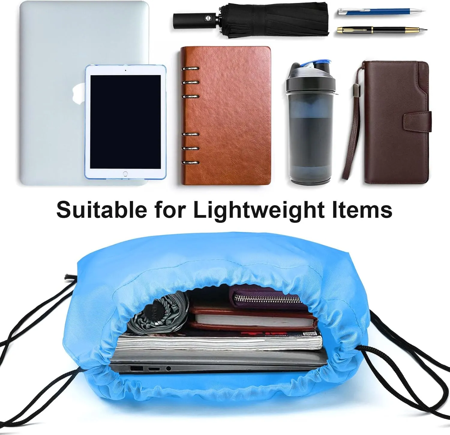 128Pcs Drawstring Bags Bulk Cinch Bag, Polyester String Bag Drawstring Backpack for Trip Party Camping Sports Gym Yoga（Classic）