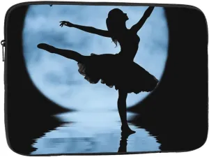 13 Inch Laptop Sleeve Bag Waterproof Shockproof Laptop Case Bag Ballet Girl Silhouette Computer Skin Bags Lightweight Tablet Carrying Case