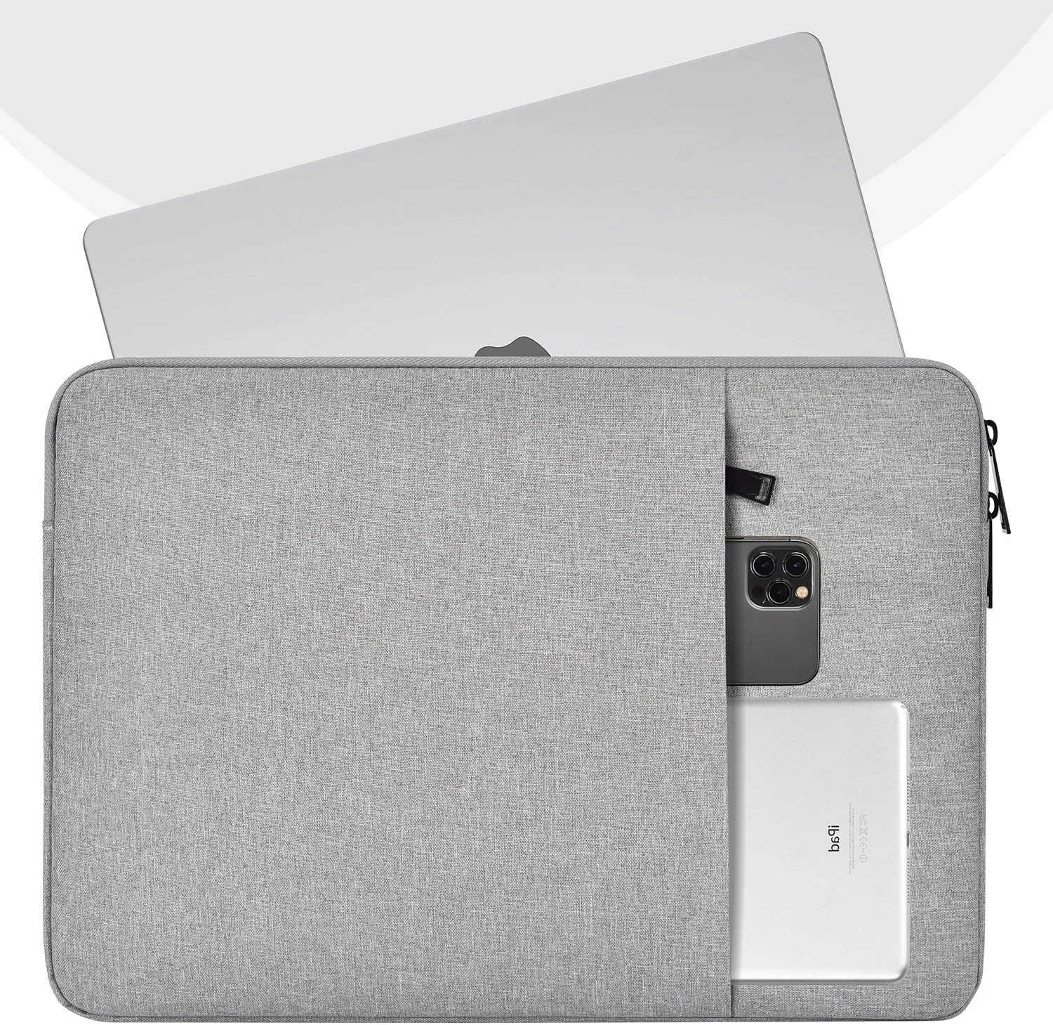 14 inch Laptop Sleeve Case for HP Lenovo Dell ASUS Acer Chromebook 14, HP Stream 14, Dell XPS 15, Inspiron 14, Lenovo ideapad 14, Asus Zenbook 14, Razer Blade 15 Water-Resistant Computer Bag -Grey