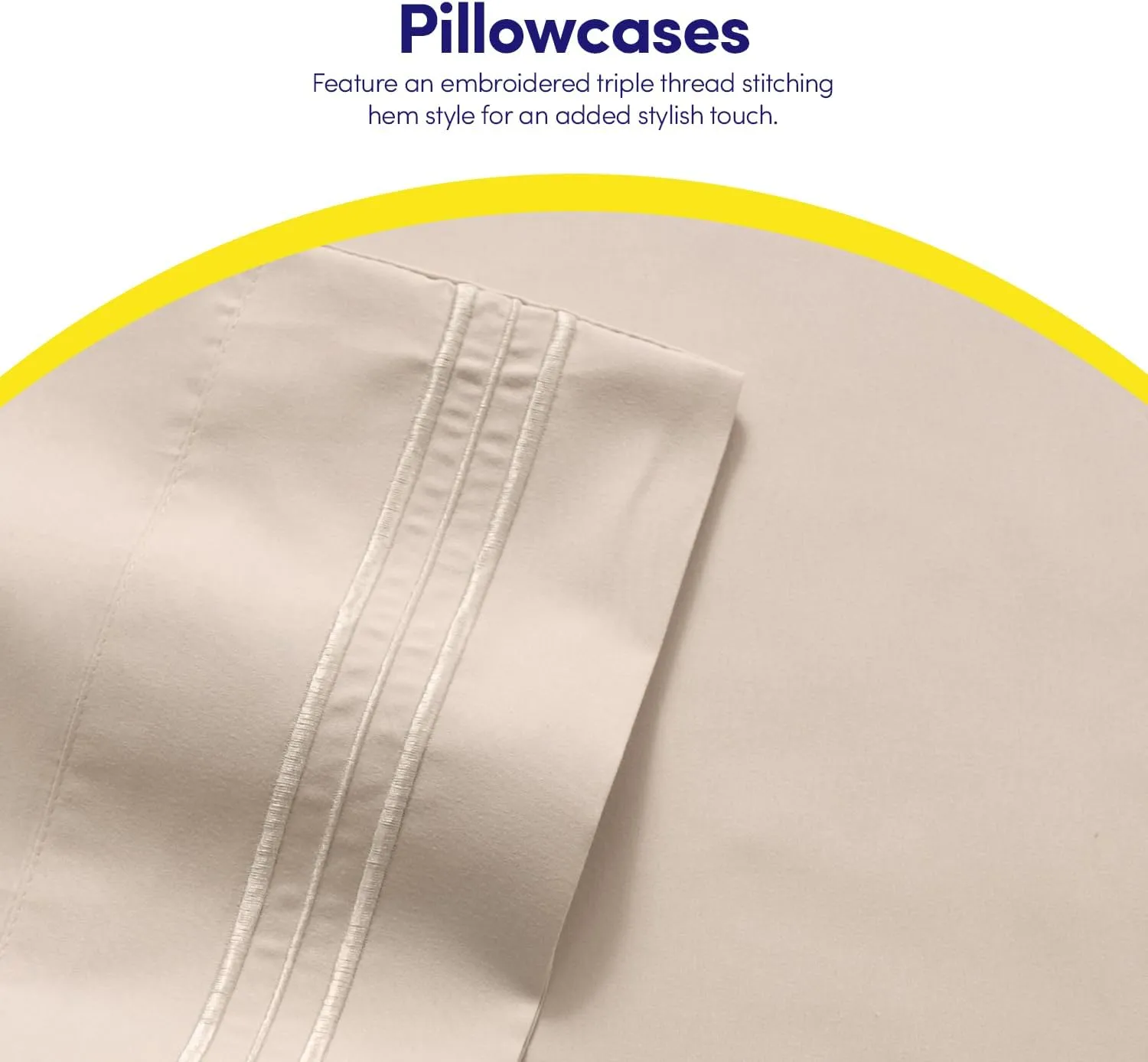 1500 Supreme Collection King Sheet Sets Beige Cream - Luxury Hotel Bed Sheets and Pillowcase Set for King Mattress - Extra Soft, Elastic Corner Straps, Deep Pocket Sheets, King Beige Cream