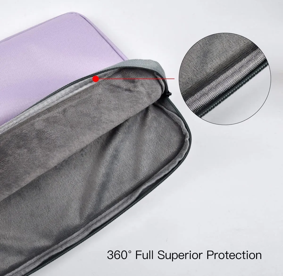15.6 Inch Laptop Sleeve Case Computer Bag for ASUS VivoBook/Chromebook/ZenBook 15, Acer Aspire/Nitro 5/Predator, Dell Inspiron, HP Pavilion/Envy x360, Lenovo IdeaPad/ThinkPad, Purple