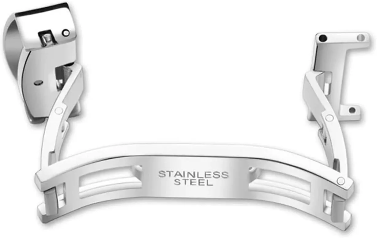 18mm Butterfly Deployment Buckle Automatic Double Click Stainless Steel Strap Button 20mm Stainless Steel Clasp Folding Clasp