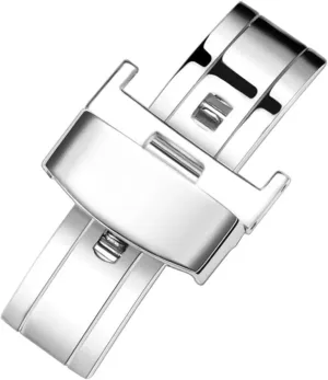 18mm Butterfly Deployment Buckle Automatic Double Click Stainless Steel Strap Button 20mm Stainless Steel Clasp Folding Clasp