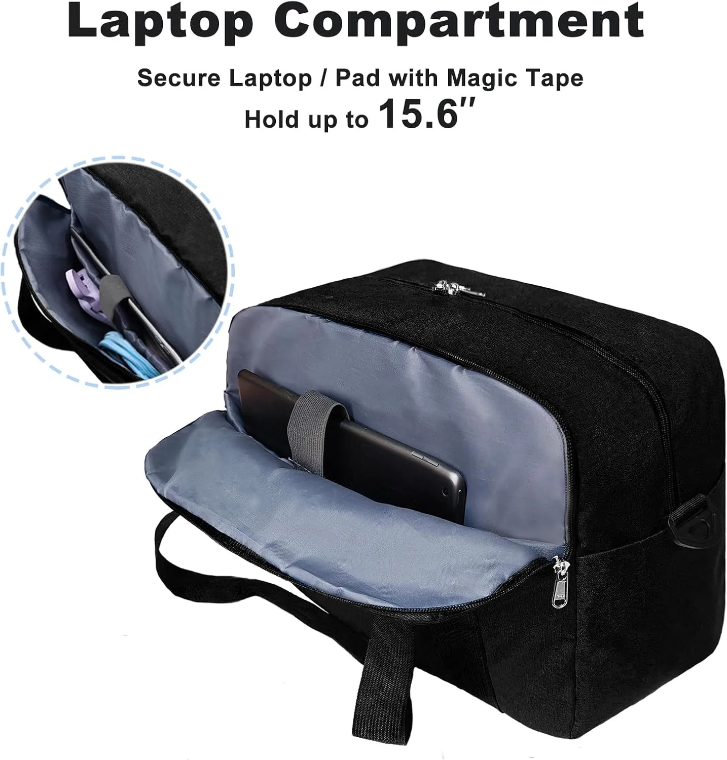 18" Small Carry on Bags for Airplanes with Laptop & Wet Compartment Underseat for Spirit Airlines Personal Item Travel Bag 18x14x8 in Duffle Gym Bag for Women Men