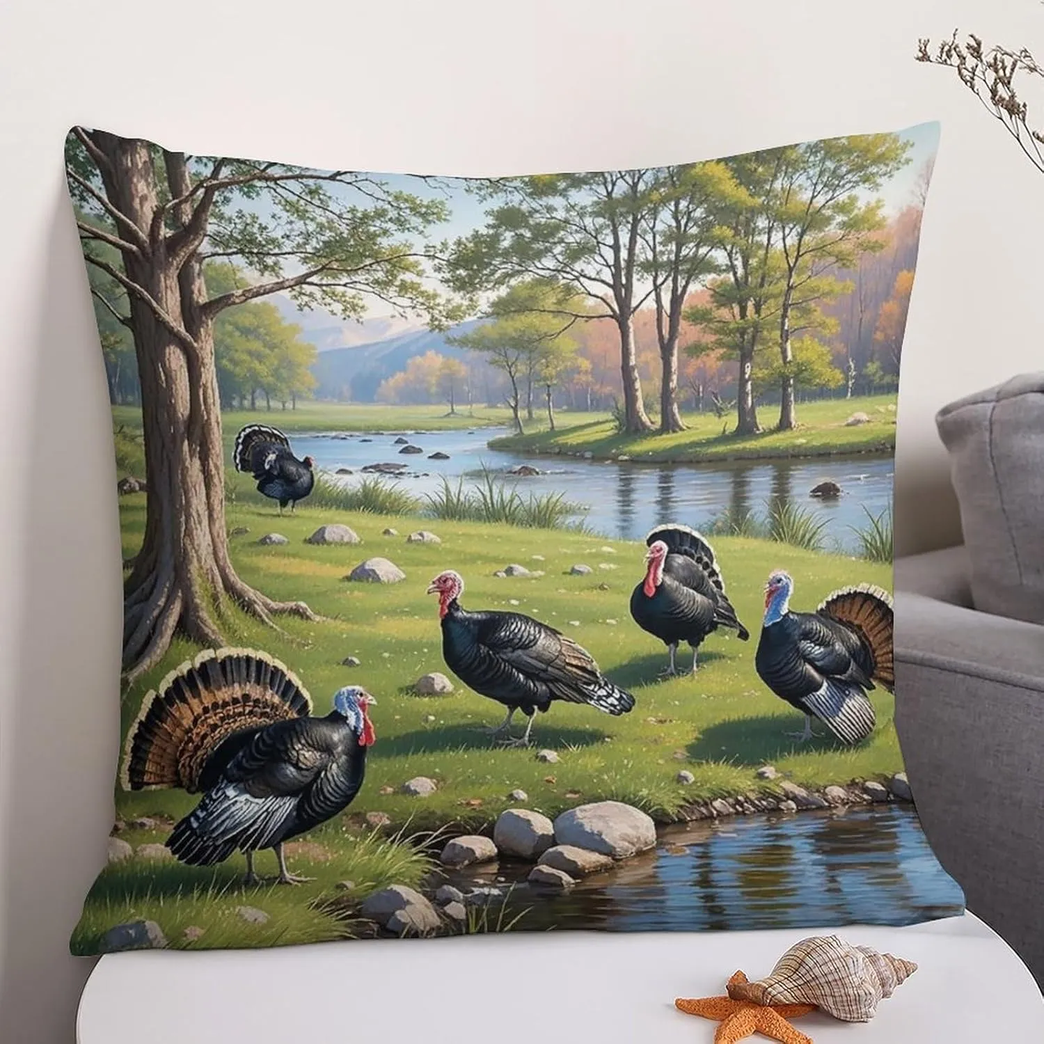 18"x18" Throw Pillow Covers Spring Walk Pillow Cover for Sofa Decorative Square Pillowcases Soft Cozy Cushion Cases for Couch Bed Bedroom Living Room Office