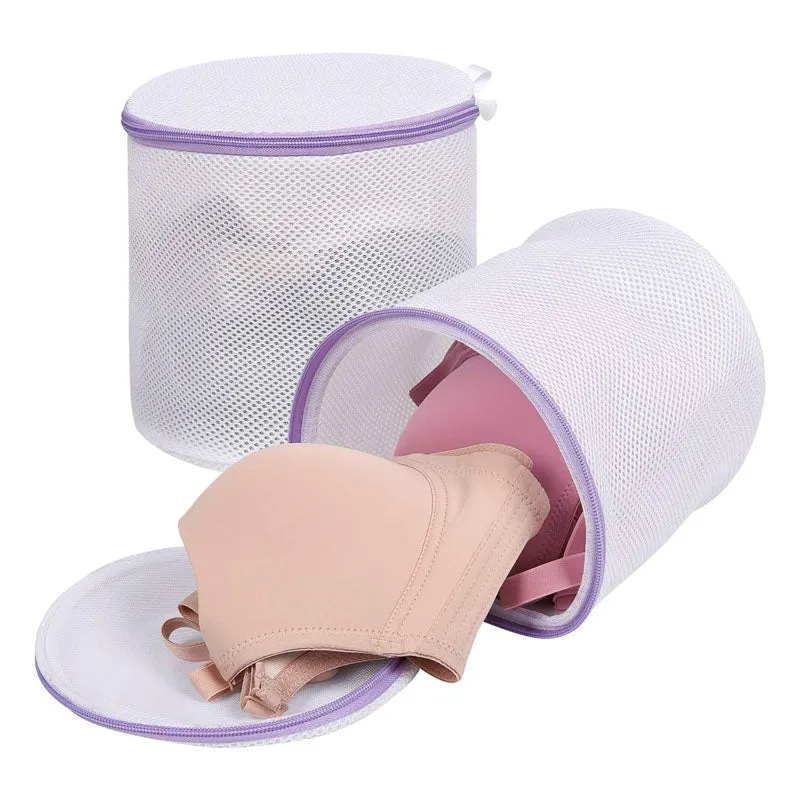 2 Pack Large Bra Wash Bag for Bras A-G Cup ( 8" x 8")