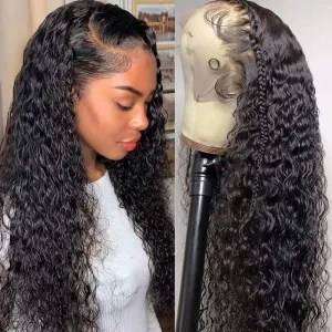 20 Inch Deep Wave Lace Front Wigs Human Hair 13x4 HD Lace Frontal Human Hair Wig 180% Density Wet and Wavy Lace Front Wigs Glueless Wigs Pre Plucked Deep Wave Wig