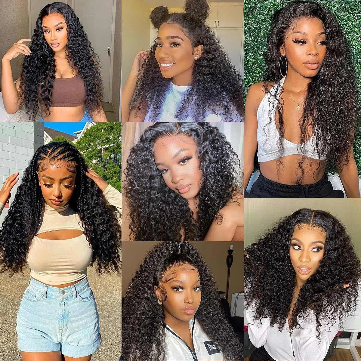 20 Inch Deep Wave Lace Front Wigs Human Hair 13x4 HD Lace Frontal Human Hair Wig 180% Density Wet and Wavy Lace Front Wigs Glueless Wigs Pre Plucked Deep Wave Wig