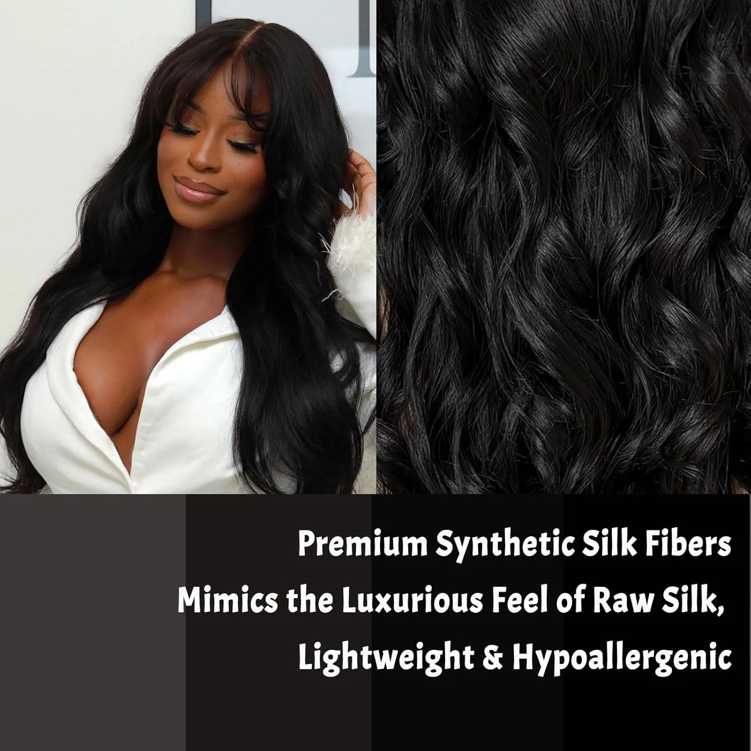 26Inch Natural Black wig 13×6 Lace Front Wigs Pre Plucked Glueless Wigs Synthetic wig Transparent Lace Front Wigs for Black Women Beginner Friendly