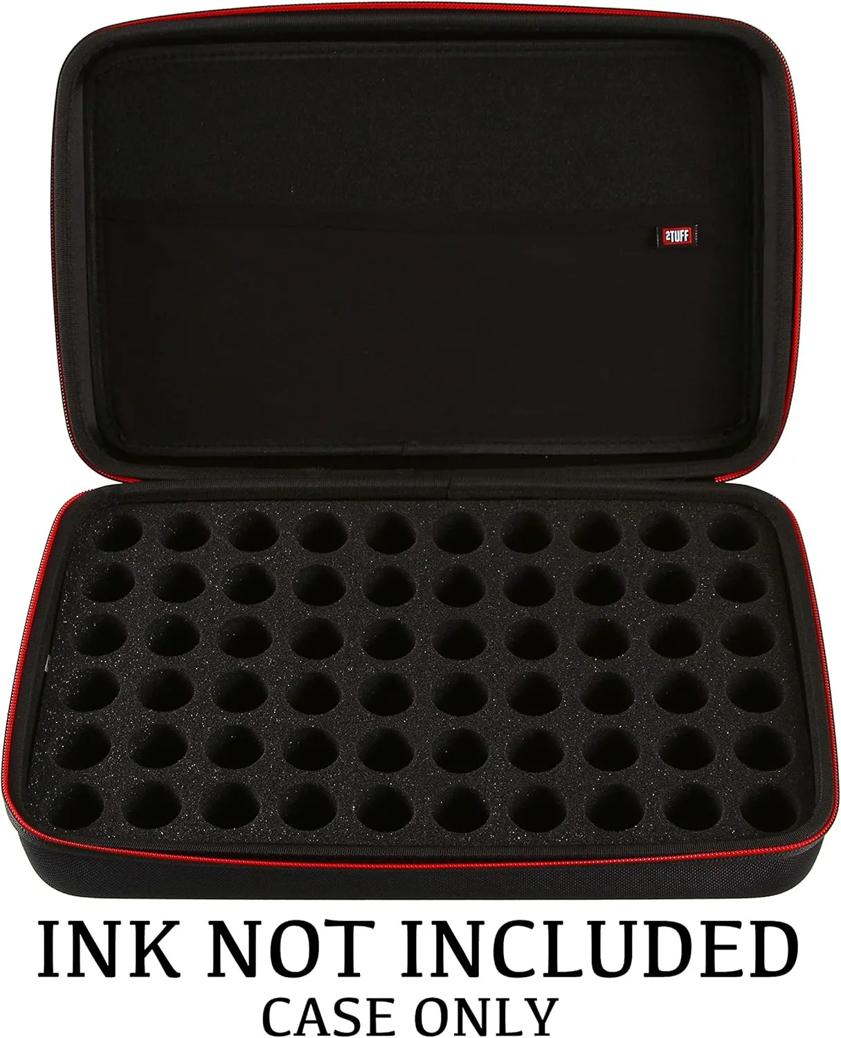 2TUFF Alcohol Ink Storage Case and Paint Carry Case - Fits up to 60 bottles - Alcohol Ink Case and Miniature Paint Organizer for Ink and Paints with Foam Insert and Inner Storage Pocket