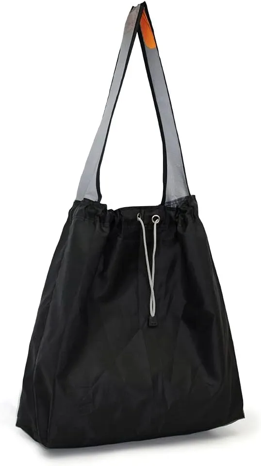 3 Pack Ripstop Nylon Foldable Reusable Grocery Shopping Bag with Pouch & Inner Pocket, Draw-String