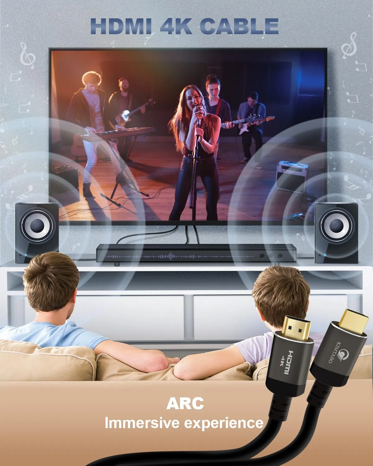 30 ft HDMI Cable 4K, High Speed Long HDMI Cables Support 4K 30Hz 2K 1080p 3D ARC, Gold plated Connectors Soft HDMI Cord for Smart HD Fire TV Monitor Projector Soundbar Laptop PS3/4 XBOX (9.14m)