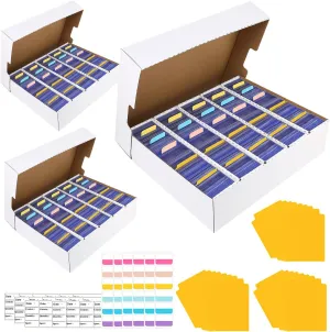 3Pack Trading Card Storage Box, 3900-Count Card Sorting Tray Cases, Collectors Card Organizer Box for MTG TCG Topps Football Basketball Cards