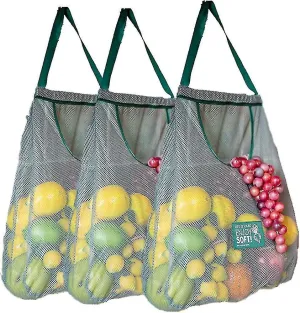 3pcs Hanging Mesh Storage Bags mesh Reusable Bag washable Cotton Mesh Produce Ba