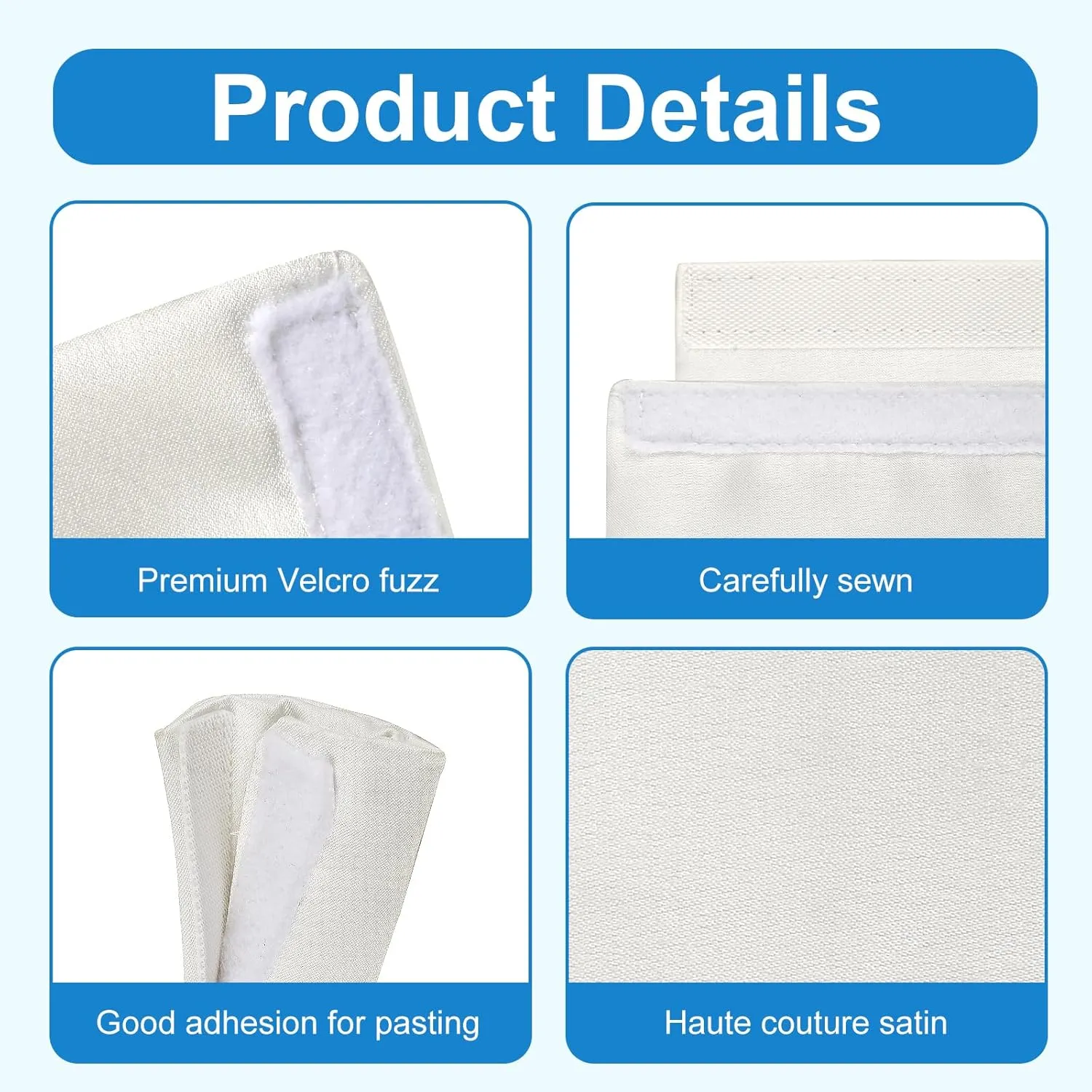 4 Pack Satin Mask Strap Covers, Face Cushion Cover for Strap Headgear, Universal and Reusable Comfort Pads, C Papa Accessories & Supplies Mask Cover Headgear Pads for Reducing Red Marks (White)