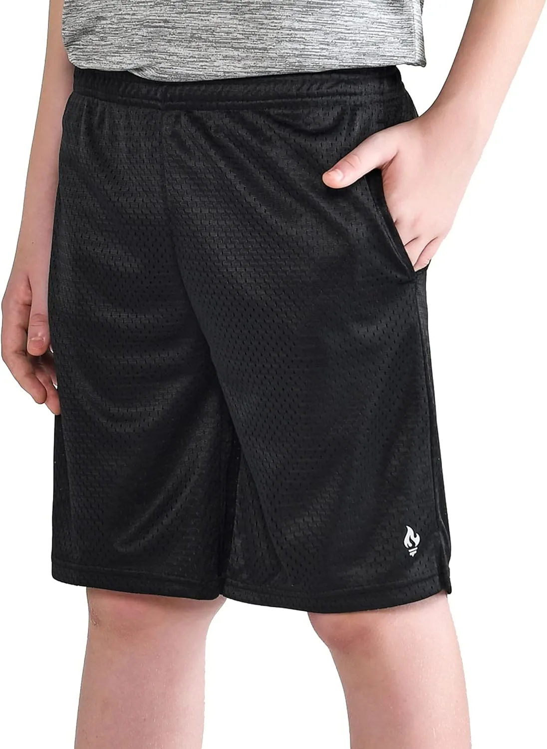 5 Pack Boys Athletic Shorts Mesh Basketball Youth Apparel Kids Sports Active Gear with Pockets
