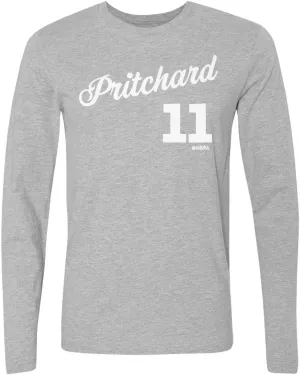 500 LEVEL Payton Pritchard Long Sleeve Shirt - Vintage Boston Basketball Men's Apparel - Payton Pritchard Boston Script