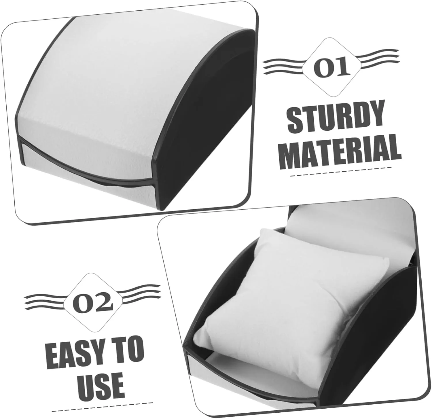 5pcs Travel Watch Case Portable Organizer for Men Stylish Wrist Watch Storage Box Soft Pillows Compact Design for Travel and Everyday Use