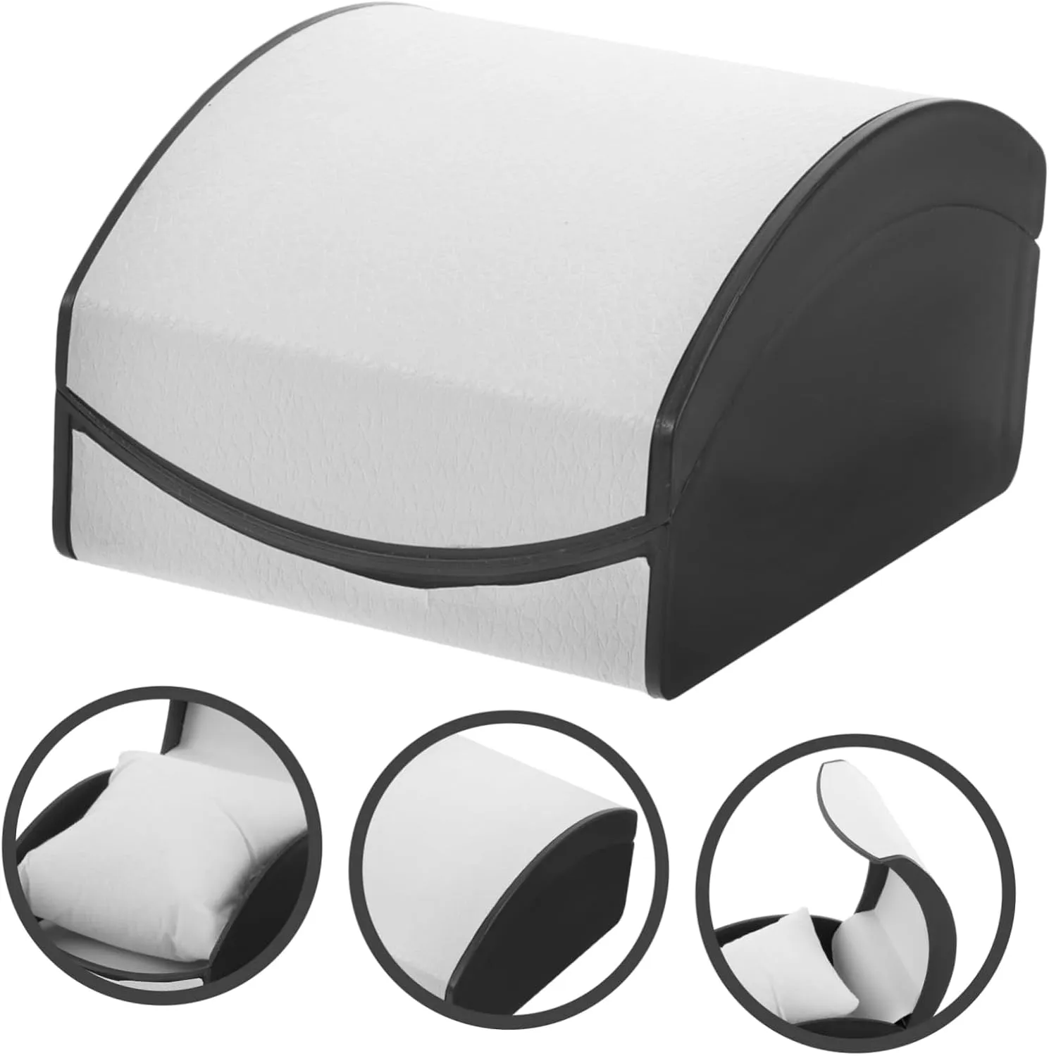 5pcs Travel Watch Case Portable Organizer for Men Stylish Wrist Watch Storage Box Soft Pillows Compact Design for Travel and Everyday Use