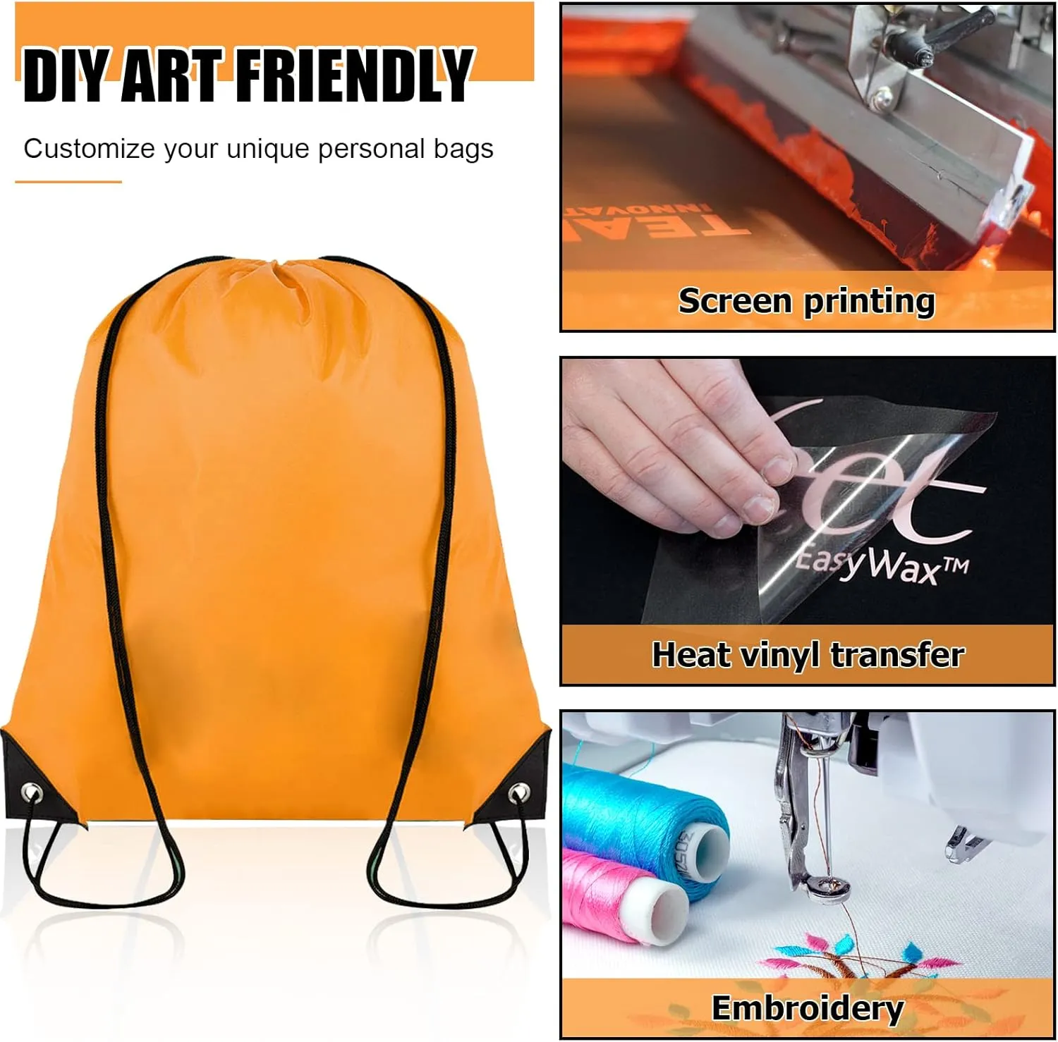 60 Pieces Drawstring Backpack Bulk Cinch Sackpack Ployster Drawstring Bags for Gym Party Trip(20 Colors)