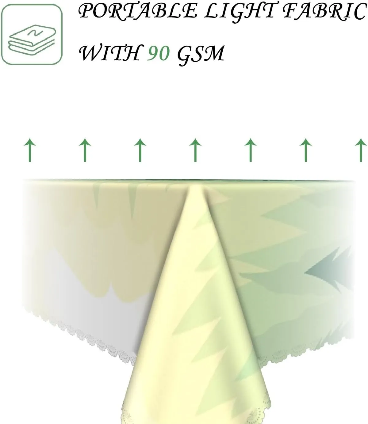 60x102 Inch Nature Rectangle Tablecloth Illustrated Sunrise Woodland Table Cloth Spill Resistant Durable Table Cover for Party Picnic Indoor Gaming Room Decor