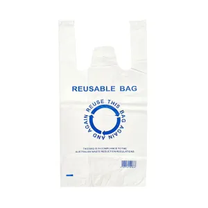 680pcs 26×50cm Medium Eco Design Reusable Plastic Singlet Shopping Bags