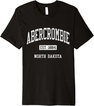Abercrombie North Dakota ND JS04 Vintage Athletic Sports Premium T-Shirt