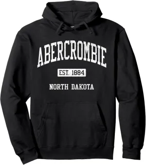 Abercrombie North Dakota ND JS04 Vintage Athletic Sports Pullover Hoodie