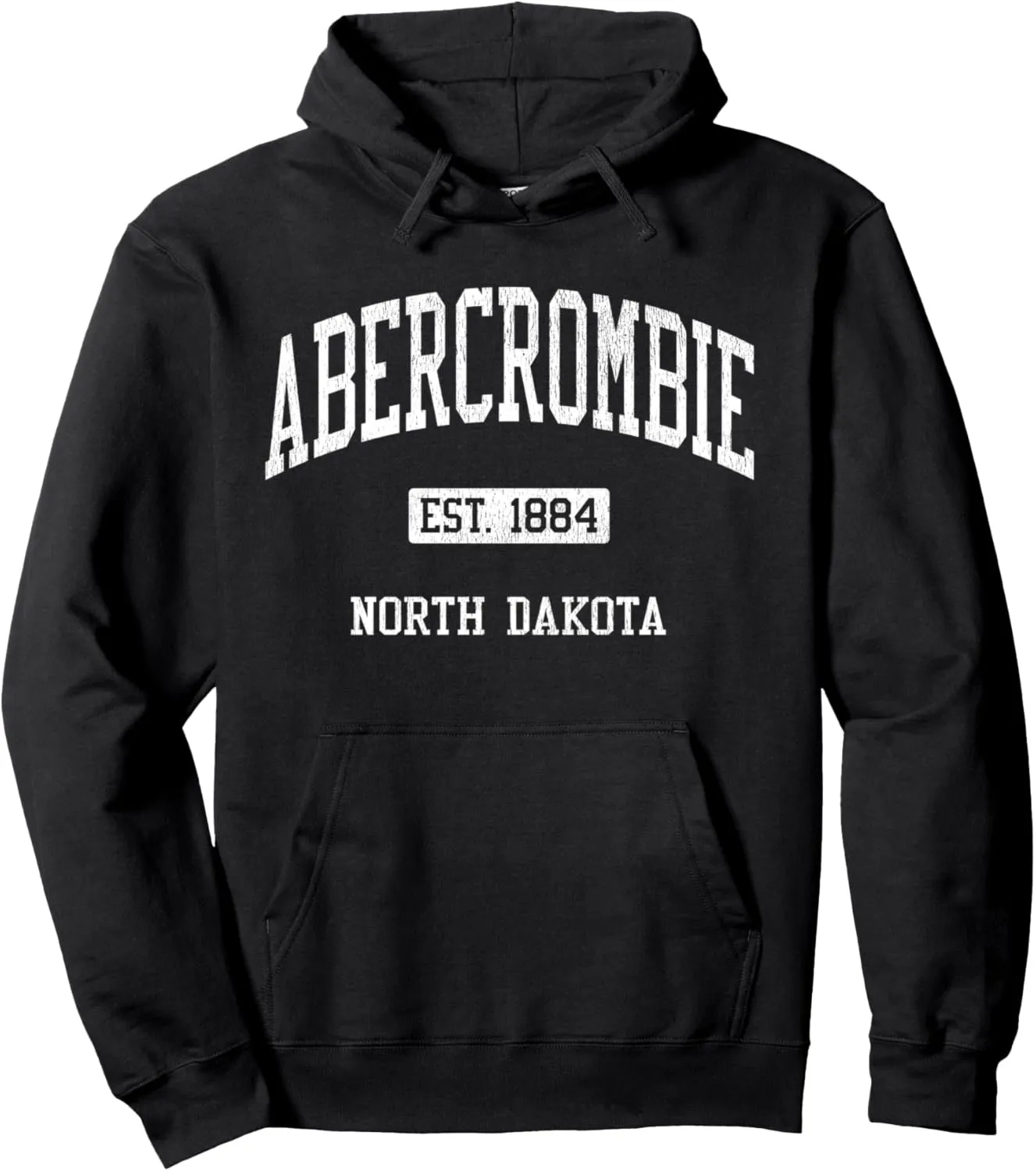 Abercrombie North Dakota ND JS04 Vintage Athletic Sports Pullover Hoodie