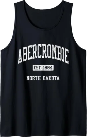 Abercrombie North Dakota ND JS04 Vintage Athletic Sports Tank Top