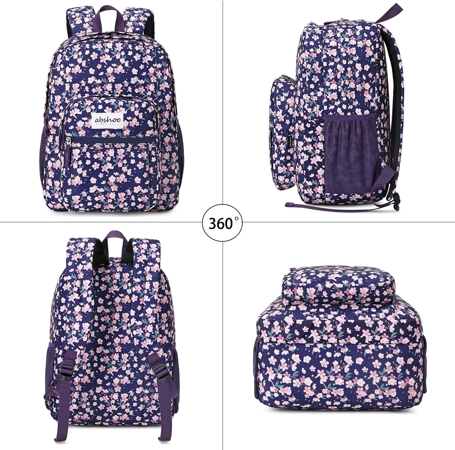 abshoo Classical Basic Travel Backpack For School Water Resistant Bookbag