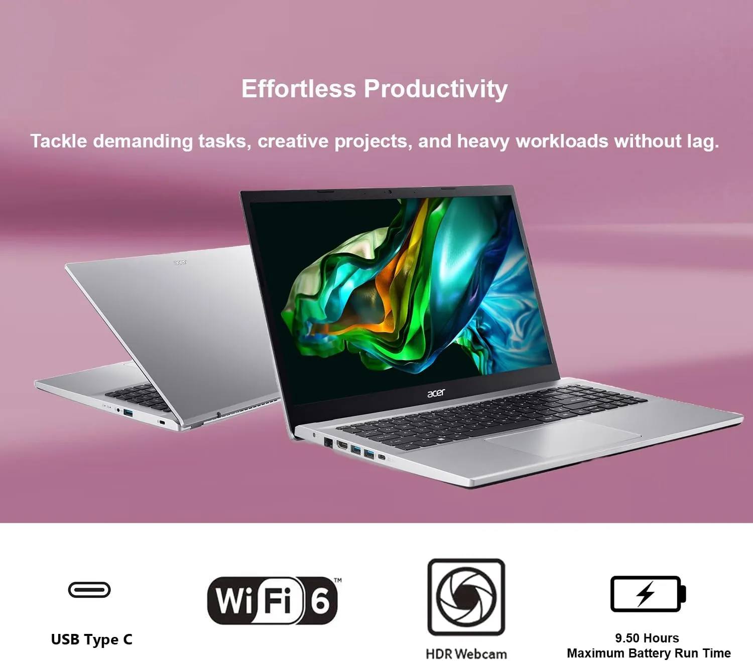 acer Aspire 3 Laptop | 15.6" FHD (1920 x 1080) Display | 8-Core AMD Ryzen 7-5700U | AMD Radeon | 32GB RAM | 1TB SSD (512GB PCIe SSD withHP P500 512GB Portable SSD) | Ethernet Port | Windows 11 Home