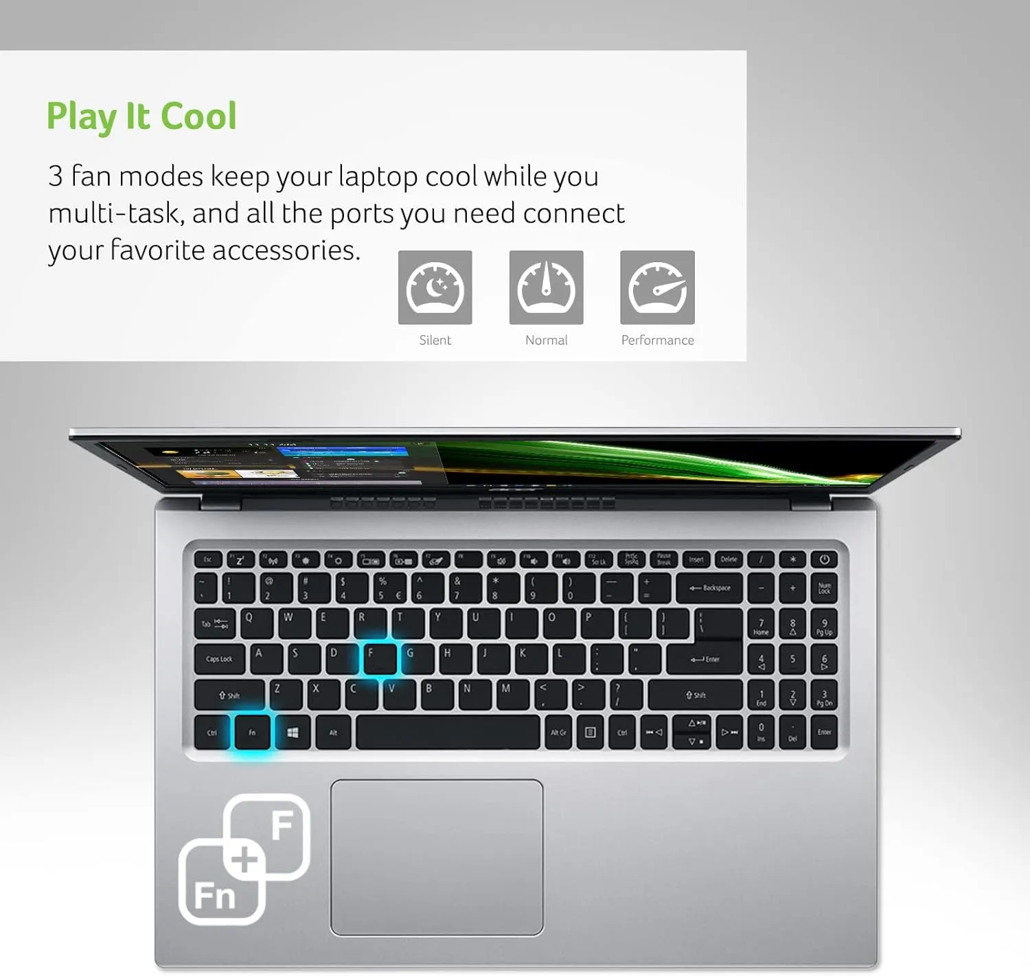 Acer Aspire 5 A515-56-36UT, 15.6" Full HD Display, 11th Gen Intel Core i3-1115G4 Processor, 4GB DDR4, 128GB NVMe SSD, WiFi 6, Windows 11 Home (S Mode)