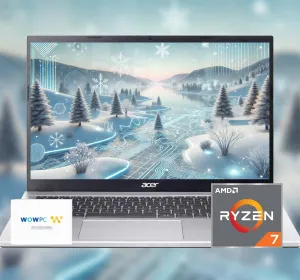 acer Aspire Premium Laptop | 16GB RAM | 1TB SSD | 8-Core AMD Ryzen 7-5700U | 15.6" FHD (1920 x 1080) Display | Ethernet Port |Fast Wi-Fi 6 | Windows 11 Pro | w/WOWPC System Recovery USB