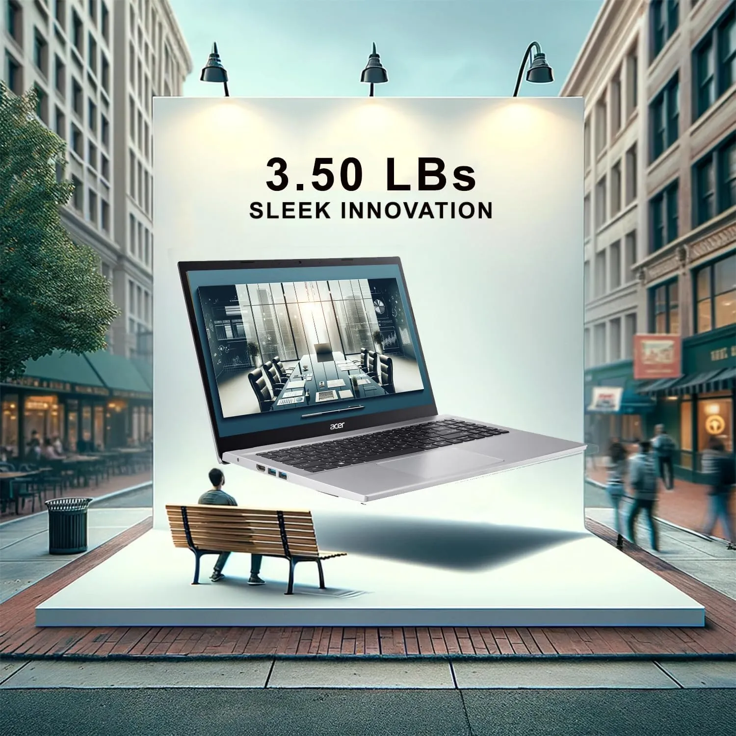 acer Aspire Premium Laptop, 32GB RAM, 1TB SSD,15.6" FHD Display, AMD Ryzen 5 5500U (Beats i7-1250U), Sleek Design, Ethernet Port, Windows 11 Pro, Silver (Renewed)