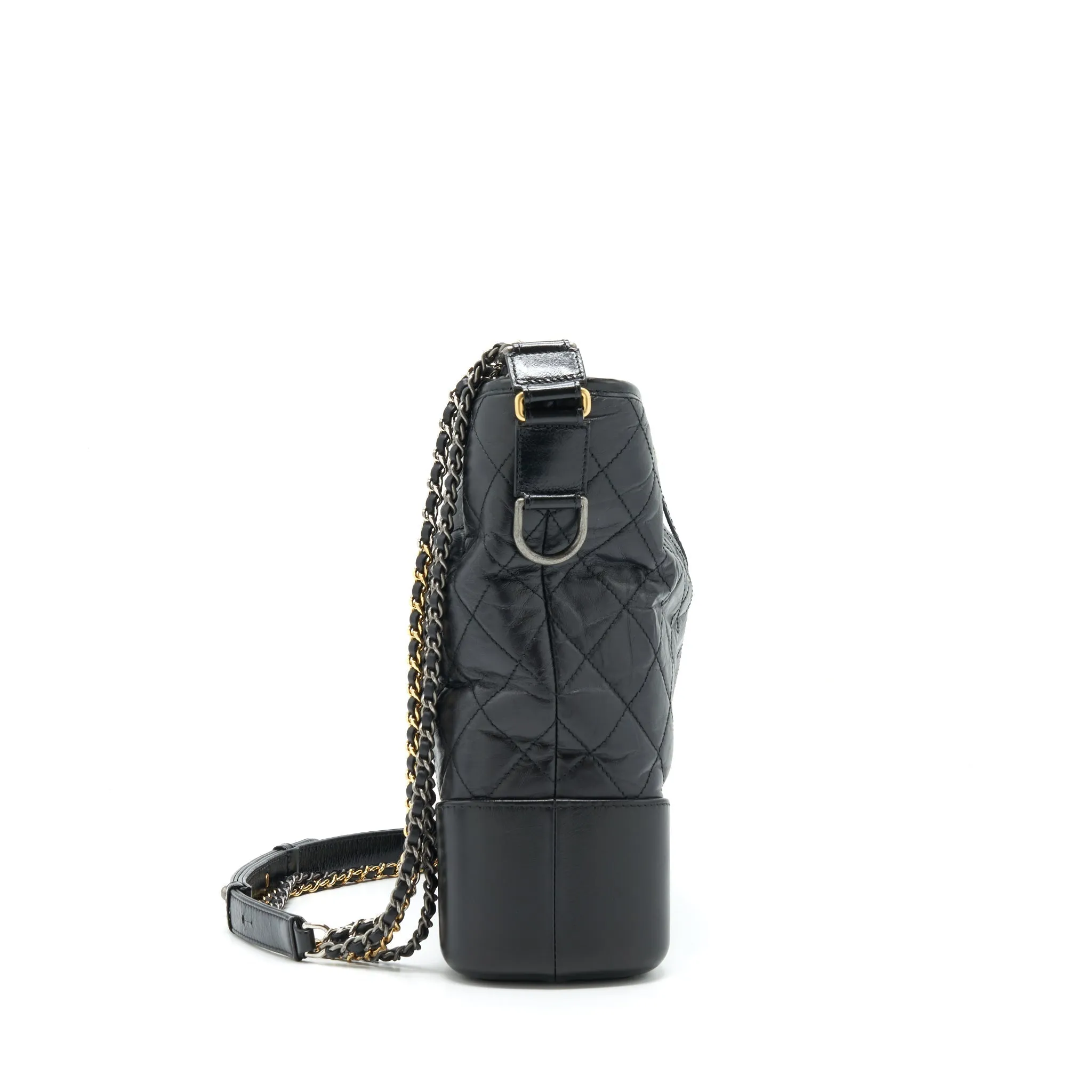 Act now Gold/Sliver Hardware Chanel Big savings event Hobo Black Bag XL With Gabrielle