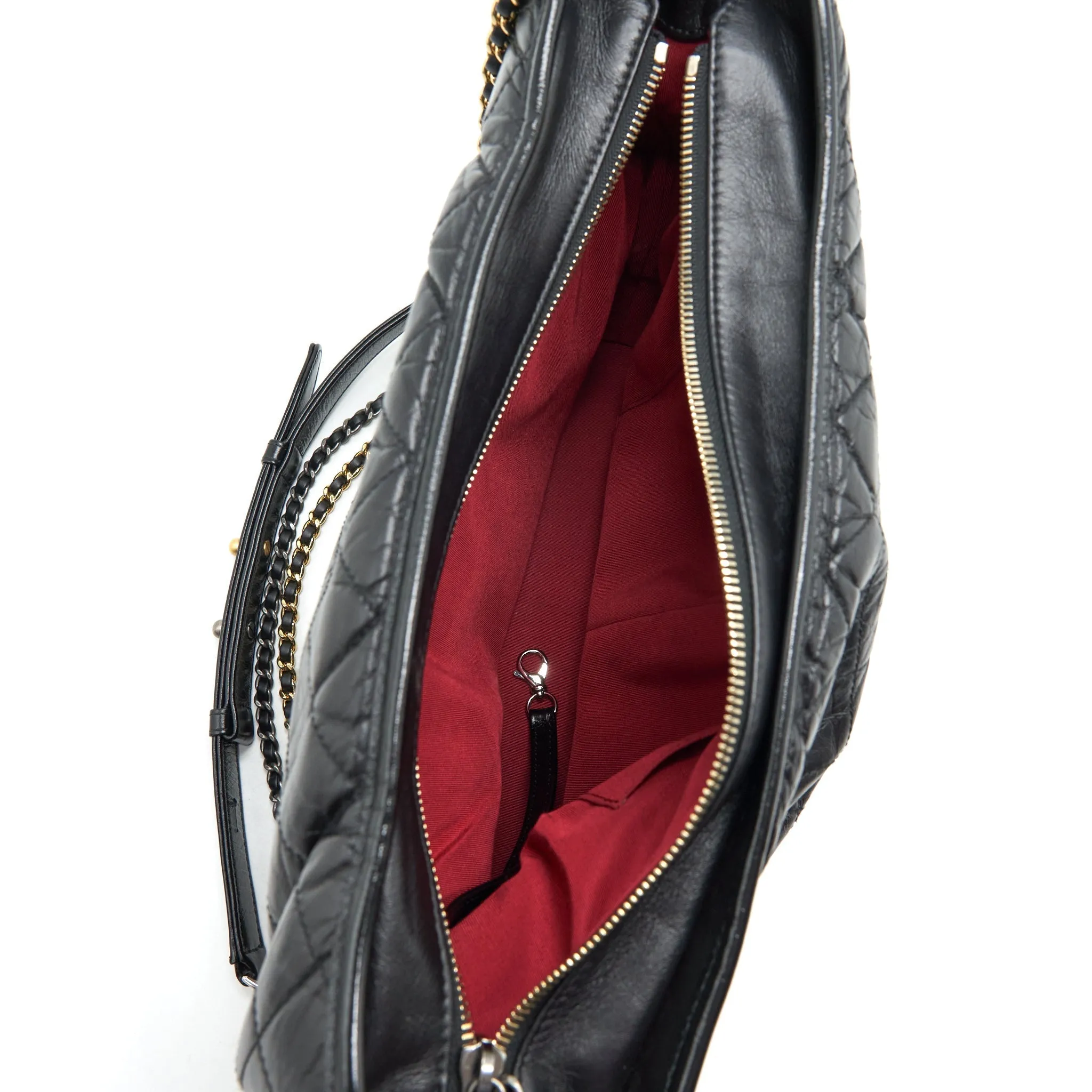 Act now Gold/Sliver Hardware Chanel Big savings event Hobo Black Bag XL With Gabrielle
